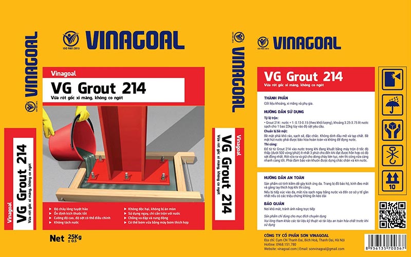 Vữa rót gốc xi măng không co ngót VG Grout 214